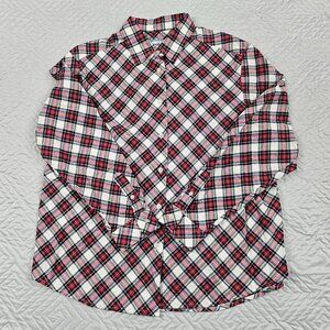 Pendleton Originals Shirt Womens L Red White Long Sleeve Button Up - NWOT